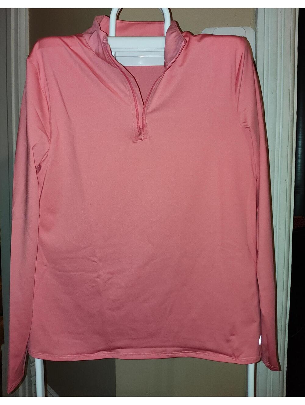 NWT - Eleven Venus Williams L long sleeve top Sun kiss coral